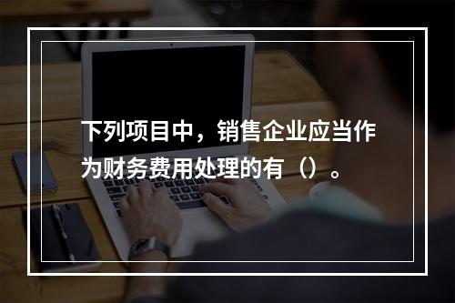 下列项目中，销售企业应当作为财务费用处理的有（）。