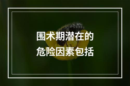 围术期潜在的危险因素包括