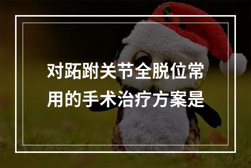 对跖跗关节全脱位常用的手术治疗方案是