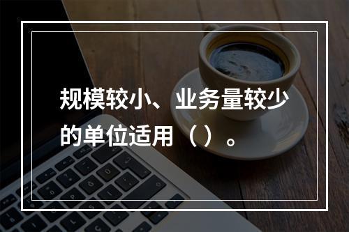 规模较小、业务量较少的单位适用（ ）。