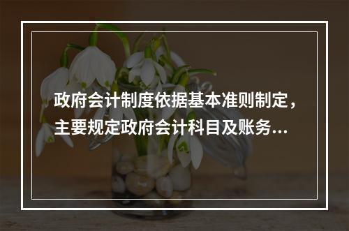 政府会计制度依据基本准则制定，主要规定政府会计科目及账务处理