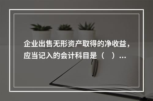 企业出售无形资产取得的净收益，应当记入的会计科目是（　）。