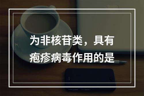 为非核苷类，具有疱疹病毒作用的是