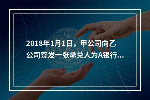 2018年1月1日，甲公司向乙公司签发一张承兑人为A银行的银