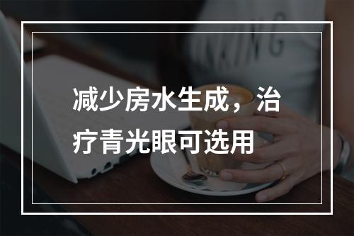 减少房水生成，治疗青光眼可选用