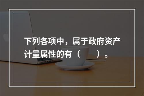 下列各项中，属于政府资产计量属性的有（　　）。