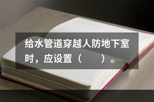 给水管道穿越人防地下室时，应设置（　　）。