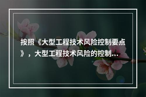 按照《大型工程技术风险控制要点》，大型工程技术风险的控制各方