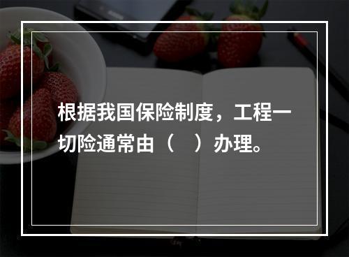 根据我国保险制度，工程一切险通常由（　）办理。