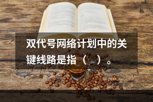 双代号网络计划中的关键线路是指（　）。