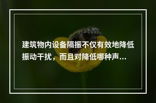 建筑物内设备隔振不仅有效地降低振动干扰，而且对降低哪种声波