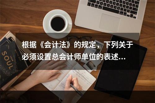 根据《会计法》的规定，下列关于必须设置总会计师单位的表述中，