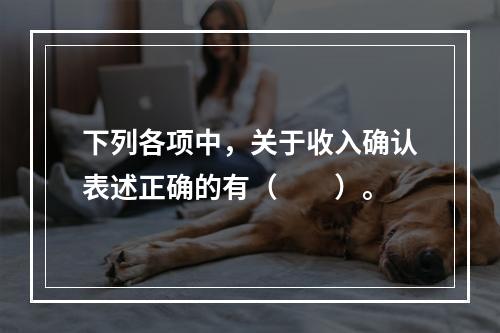 下列各项中，关于收入确认表述正确的有（　　）。