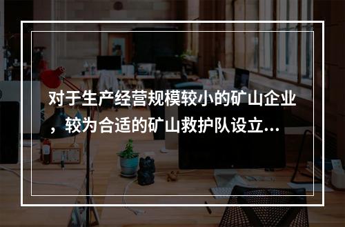 对于生产经营规模较小的矿山企业，较为合适的矿山救护队设立方式