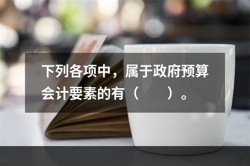 下列各项中，属于政府预算会计要素的有（　　）。