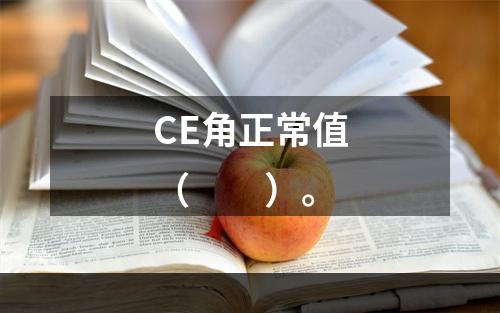 CE角正常值（　　）。