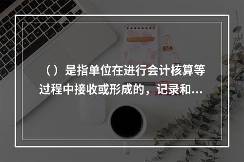 （ ）是指单位在进行会计核算等过程中接收或形成的，记录和反映