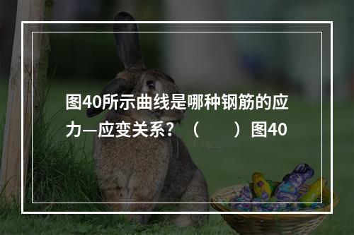 图40所示曲线是哪种钢筋的应力—应变关系？（　　）图40