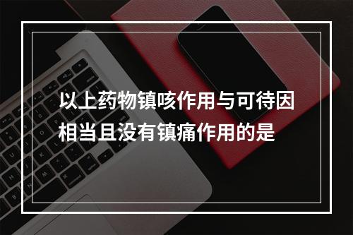 以上药物镇咳作用与可待因相当且没有镇痛作用的是