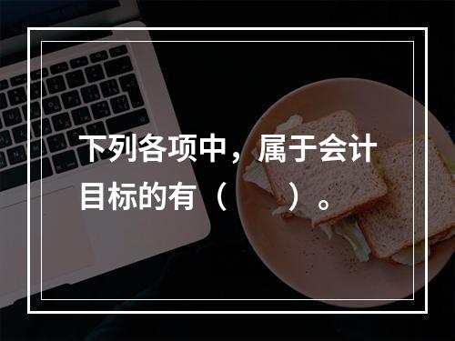 下列各项中，属于会计目标的有（　　）。