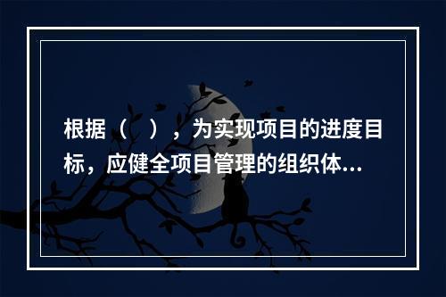 根据（　），为实现项目的进度目标，应健全项目管理的组织体系。