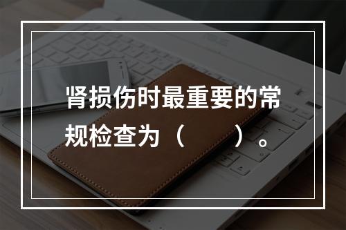 肾损伤时最重要的常规检查为（　　）。