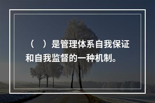 （　）是管理体系自我保证和自我监督的一种机制。