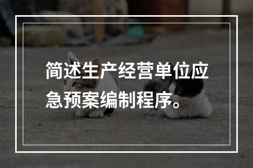 简述生产经营单位应急预案编制程序。