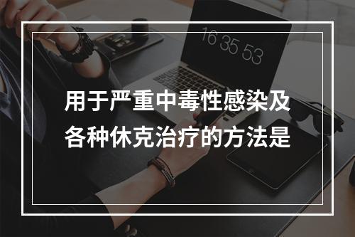 用于严重中毒性感染及各种休克治疗的方法是