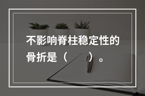 不影响脊柱稳定性的骨折是（　　）。