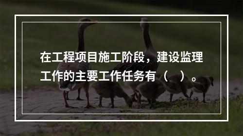 在工程项目施工阶段，建设监理工作的主要工作任务有（　）。