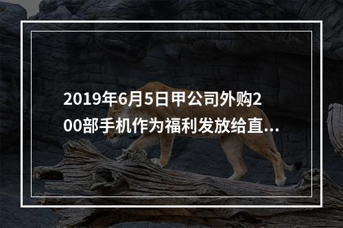 2019年6月5日甲公司外购200部手机作为福利发放给直接从