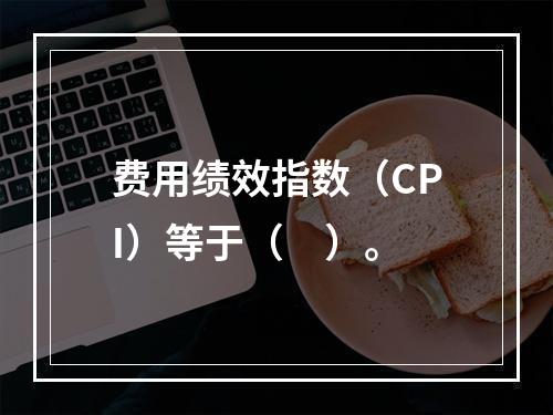 费用绩效指数（CPI）等于（　）。