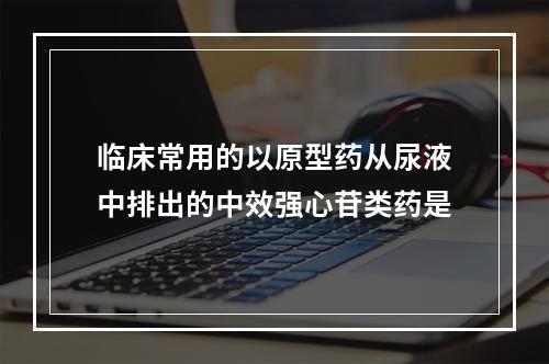 临床常用的以原型药从尿液中排出的中效强心苷类药是