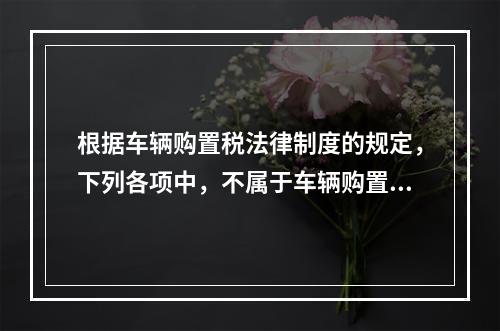 根据车辆购置税法律制度的规定，下列各项中，不属于车辆购置税征