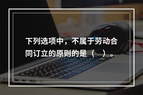 下列选项中，不属于劳动合同订立的原则的是（　）。