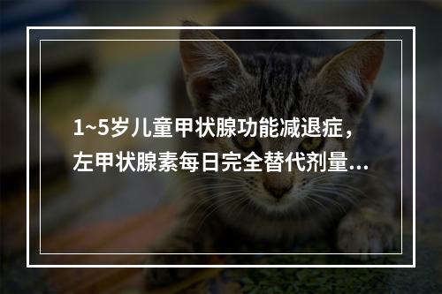 1~5岁儿童甲状腺功能减退症，左甲状腺素每日完全替代剂量为