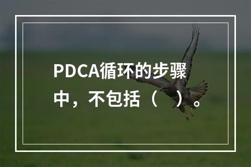 PDCA循环的步骤中，不包括（　）。