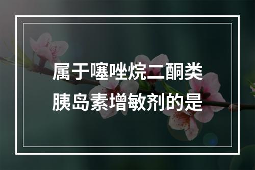 属于噻唑烷二酮类胰岛素增敏剂的是