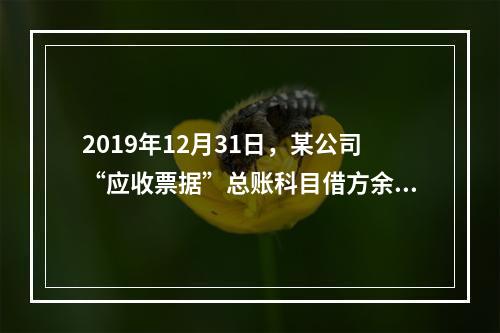 2019年12月31日，某公司“应收票据”总账科目借方余额1