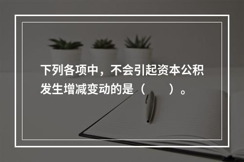 下列各项中，不会引起资本公积发生增减变动的是（　　）。