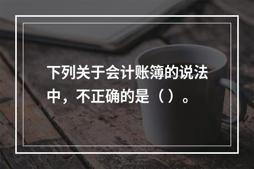 下列关于会计账簿的说法中，不正确的是（ ）。