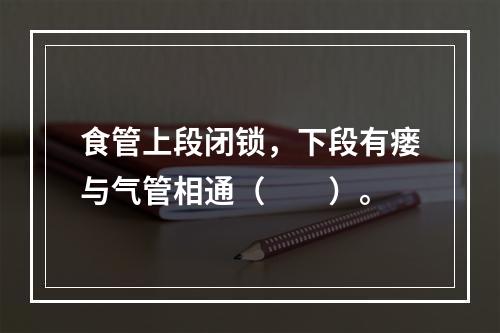 食管上段闭锁，下段有瘘与气管相通（　　）。