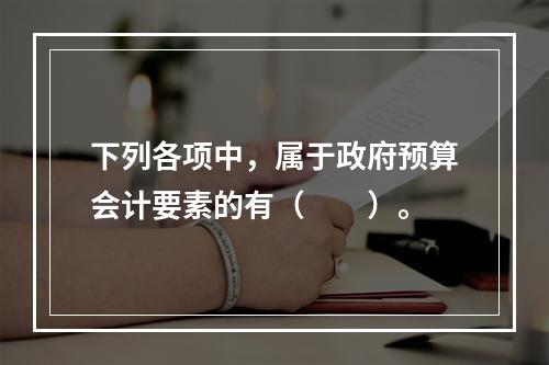 下列各项中，属于政府预算会计要素的有（　　）。