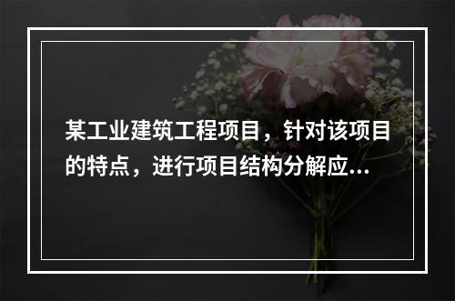 某工业建筑工程项目，针对该项目的特点，进行项目结构分解应考虑