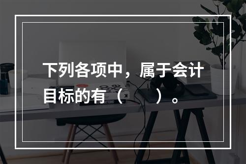 下列各项中，属于会计目标的有（　　）。