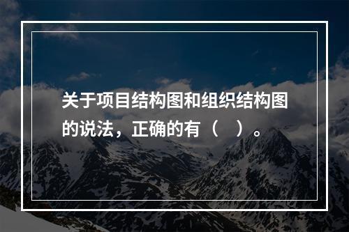 关于项目结构图和组织结构图的说法，正确的有（　）。