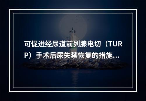 可促进经尿道前列腺电切（TURP）手术后尿失禁恢复的措施是（