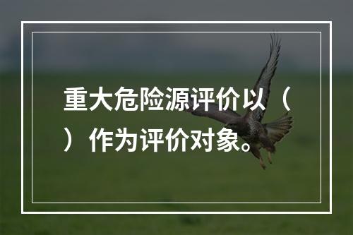 重大危险源评价以（）作为评价对象。