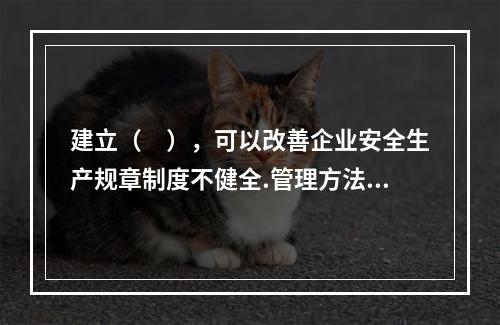 建立（　），可以改善企业安全生产规章制度不健全.管理方法不适